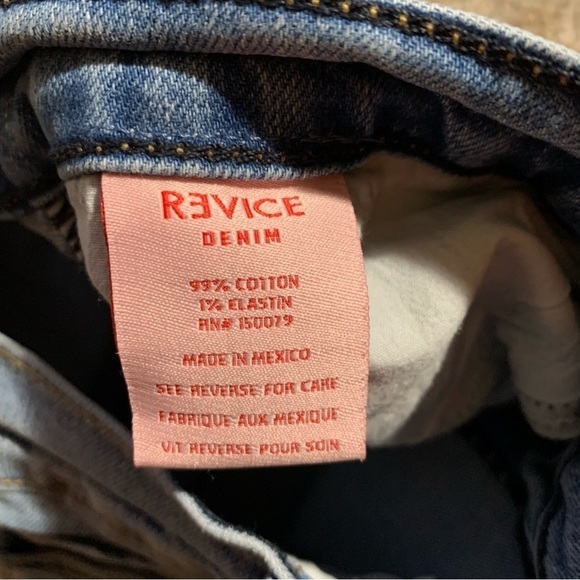 Revice Jeans Womens 26 Venus High Waist Cropped Lightyear Wash Star Skinny - Picture 9 of 10